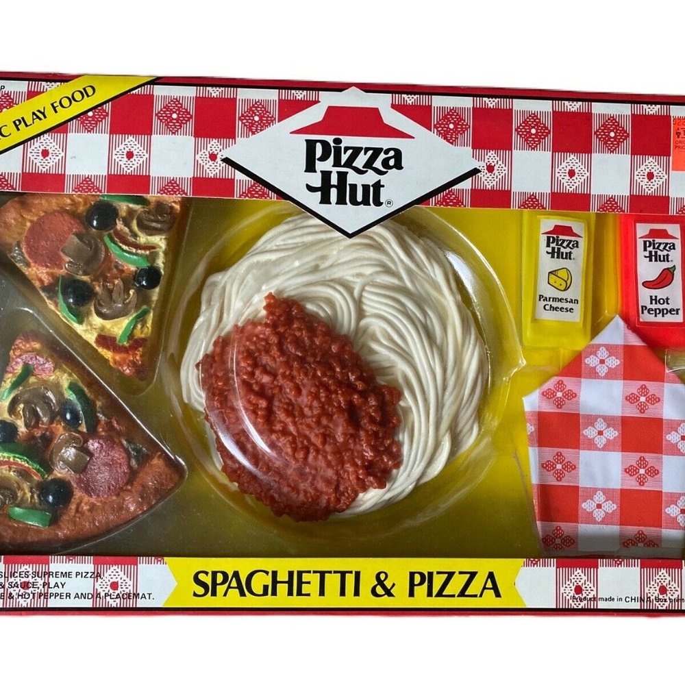Vintage 1988 Pizza-Hut Spaghetti Pizza Play Food S